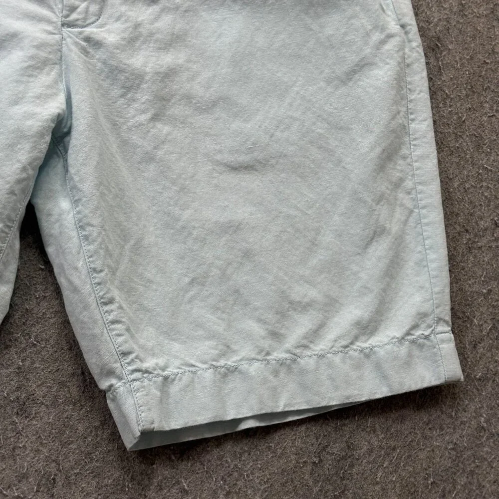 Faherty Tradewinds Linen Shorts Mens 36 Light Blue 10